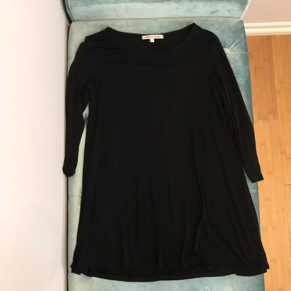 3/4 Sleeve Black Dress